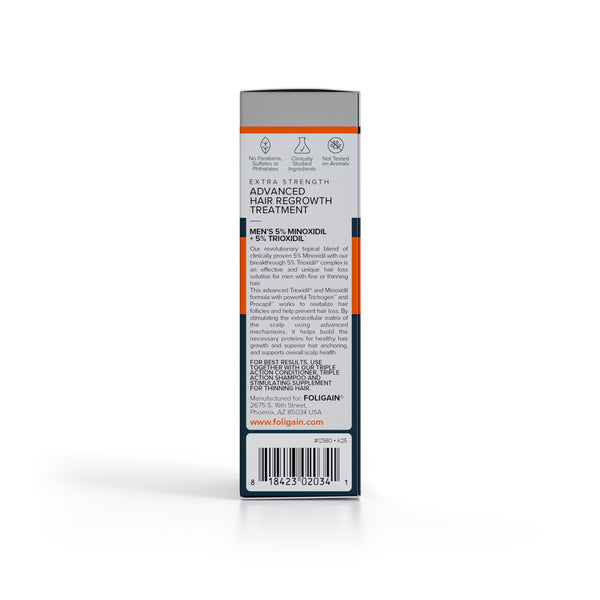 FOLIGAIN Advanced Hair Regrowth For Men Minoxidil 5% + Trioxidil 5%